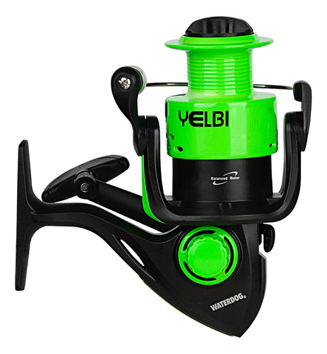 Reel Frontal Spinning Waterdog Yelbi 4001 Pejerrey Variada Color Verde