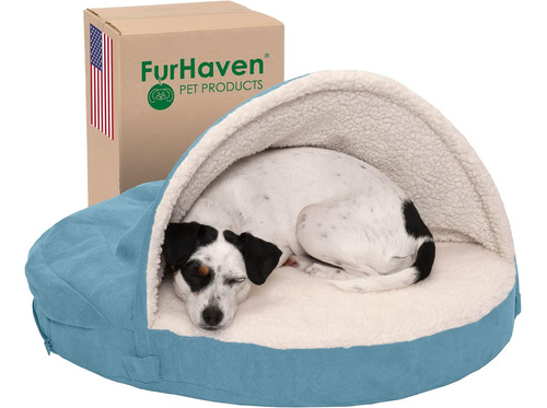 Cama Para Perro Ortopedica Redonda De Piel De Oveja Furhaven