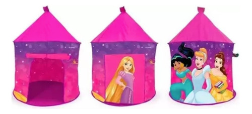 Castillo Carpa Infantil Princesas Disney Rosa 135cm Pijamada