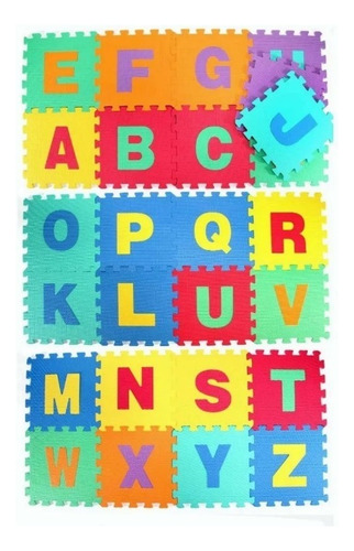 Tapete Abecedario 26pcs 30x30cm De Foami Bebés Niños(2.2m2)