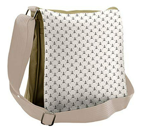 Bolso De Mensajero - Ambesonne Anchor Bag, Abstract Retro Sa