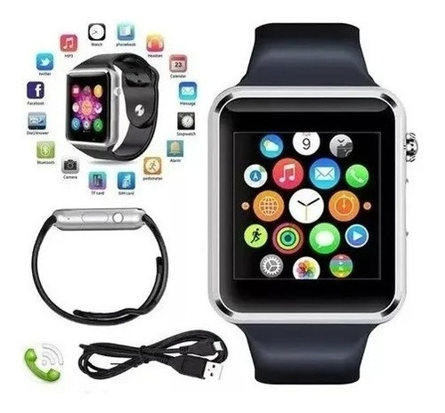 Relojes A1 Smartwatch Con Chip Realiza Y Recibe Llamadas!!!!