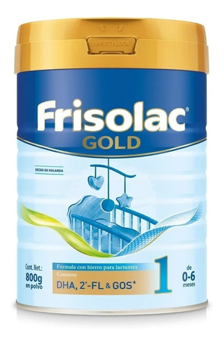 Formula Infantil En Polvo Frisolac Gold 1 Lata Azul 800gr