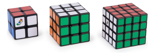 Rubik's, Trío De Cubos 3d De 2 X 2, 3 X 3 Y 4 X 4 Pa Niños