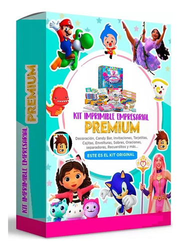 Kit Imprimible Premium Candy Bar Personajes Fondos