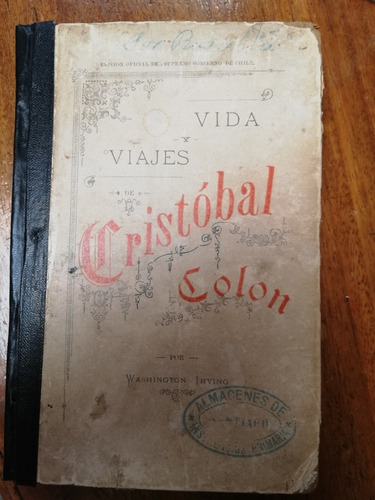 Vida Y Viajes De Cristobal Colón - Washington Irving - 1893