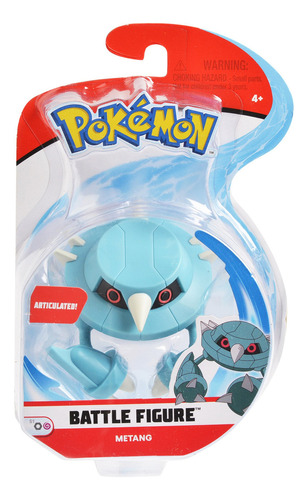 Boneco de ação articulado Pokémon Metang de 3 polegadas