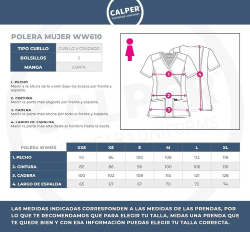 Imagen 3 de 3 de Polera Mujer Cherokee Ww610 - Uniformes Clínicos