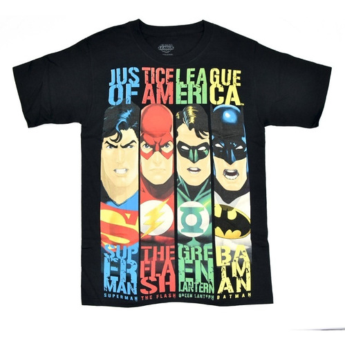 Justice League Of America Dc Comics Playera 100% Original