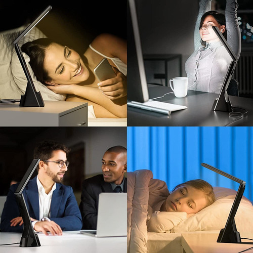 * Lámpara De Escritorio Led Con Cargador Inalámbrico
