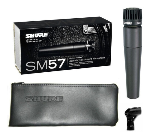 Micrófono Dinámico Shure Sm57 Para Instrumentos Y Voces Color Negro