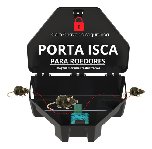 Kit 6 Porta Iscas Altamente Eficientes Controle De Roedores