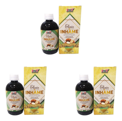 Kit 3 Suplemento Alimentar Elixir Inhame 240ml