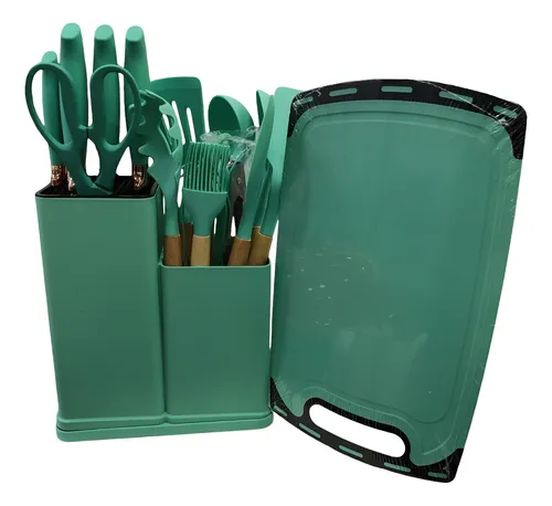 comprar Set De Cuchillos Y Utensilios Con Estuche Y Tabla