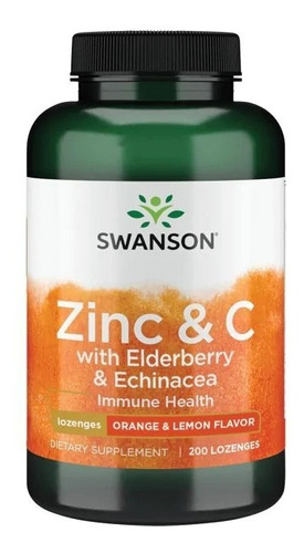 Zinc & C Lozenges Elderberry Y Echinacea 200loz Inmunidad