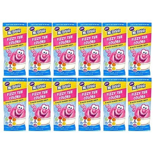 Mr. Bubble Fizzy Tub Colors (12 Packets, 9 Tablets Each)