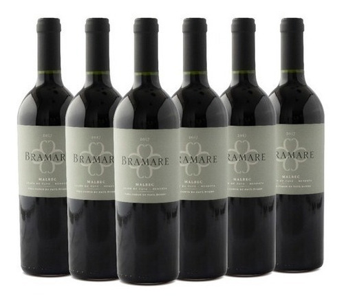 Vino Bramare Valle De Uco Malbec Caja X6u