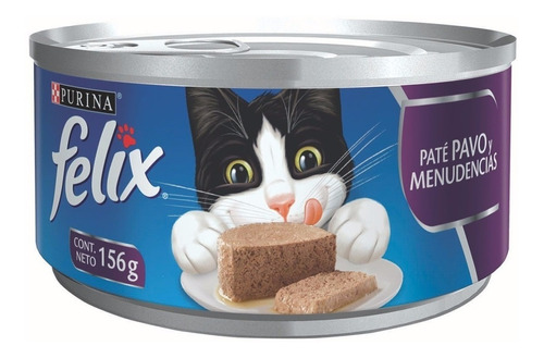Alimento Para Gato Purina Felix Pate Pavo-menudencias 156 G