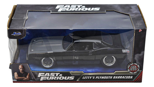 Fast And Furious Lettys Plymouth Barracuda 1:24 Jada Da