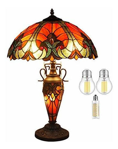 Lámpara De Mesa - Lámpara Tiffany (bombilla De 3 Led Incluid
