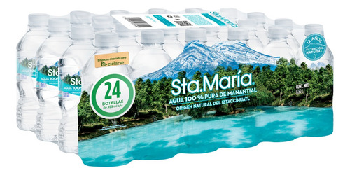Agua Natural Santa María 355ml Pack De 24 Unidades