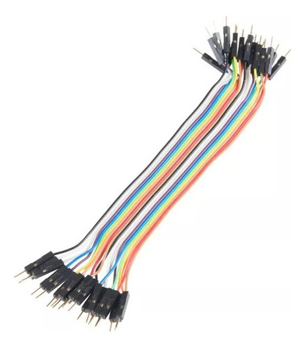 Paquete 40 Piezas Cable Jumper Dupont Macho - Macho 20cm