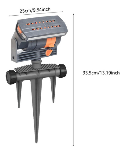 Rociador Oscilante Ajustable De Pines Base Resistente Para
