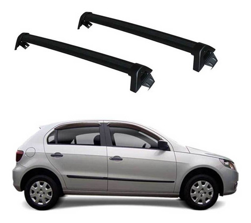 Barras De Techo Negra Vw. Gol G5 Hatch 4 Ptas