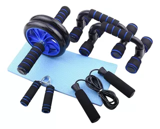 Set Deportivo Ejercicios Rueda Abdominal Soga Paralelas