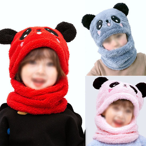 Gorro De Invierno Cálido De Lana Para Niños Lindo Oso