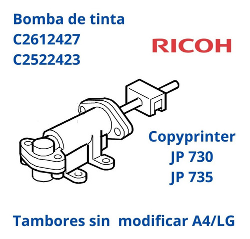  Bomba De Tinta Copyprinter Jp730- Jp735  C2612427 Ricoh