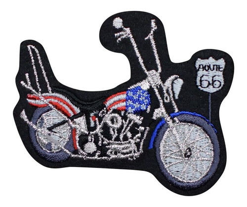 Parche Bordado Para Motocicleta Chopper Cruiser Rt 66 Badge