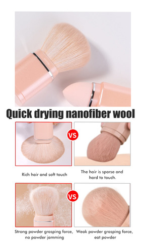 Set De Brochas De Maquillaje Retráctiles Para Cosméticos Fac