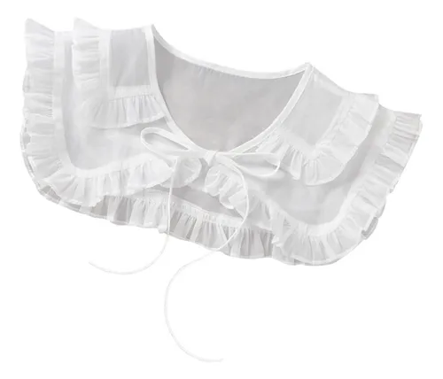 Cuello Falso Plisado De Gasa Chal Desmontable Decoración