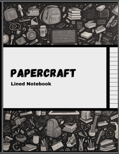 Libro: Papercraft Notebooks: (black), 200 Pages, Medium 5.7