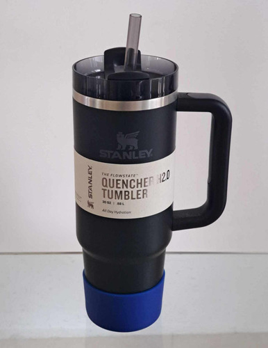Stanley Quencher 30oz Vaso Taza Mug Termo Asa Con Funda Prot Negro - Azul Quencher