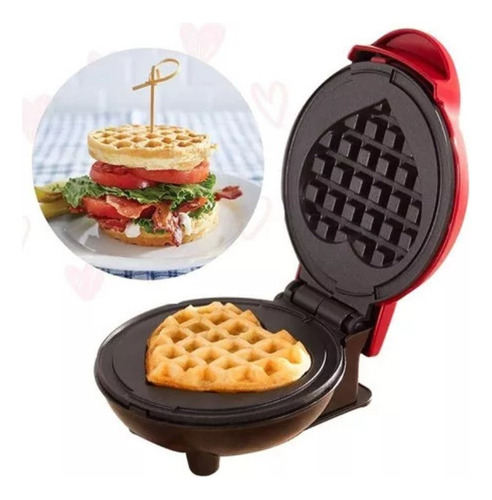 Mini Máquina De Fazer Waffles Eléctrica 220v Prenda De Natal