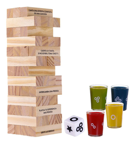 Juego De Mesa Torre De Beber Retos Drinks Tower Party Games