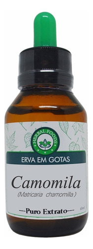 Herbal Foods Extratos De Camomila 60ml Erva em Gotas