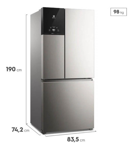 Geladeira Electrolux 590l Im8s Inverter Frost Free Inox 127v
