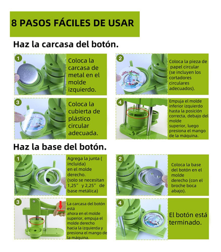 25mm Máquina Para Fabricar Botones Insignia Kit+100 Chapitas