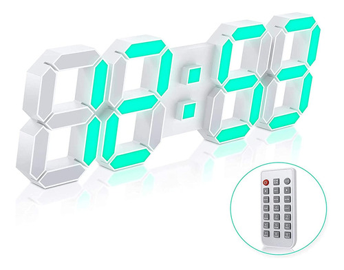 Reloj De Pared Led 3d 7 Colores 15  Con Control Remoto Reloj