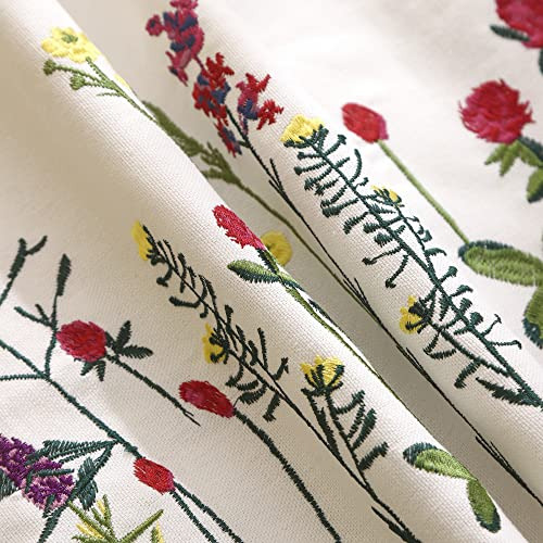 Fundas Almohada Bordadas 45 X 45 Cm 2 Decorativas Floral