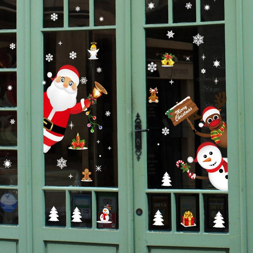 W Vitrine Da Loja Adesivos Decoração Natal