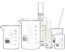 Comprar Juego De Vasos De Precipitado Más Cilindros Graduados 8,pzs