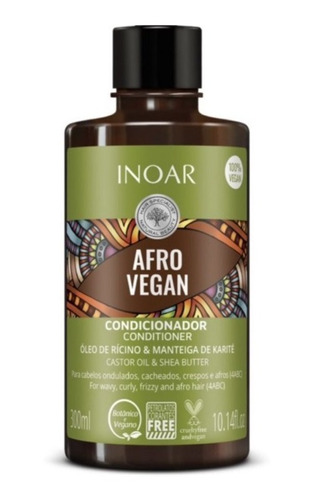 Acondicionador Afro Vegan Cebellos Rizos 300ml Inoar