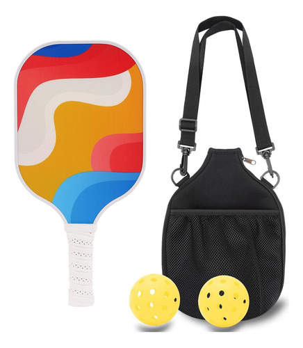 Pickleballs Sling Bag Bolsa Con Funda Para Raqueta Bolsa De