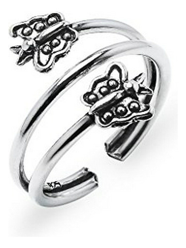 Anillo Para Pie - 925 Sterling Silver Toe Ring, Butterfly Wr