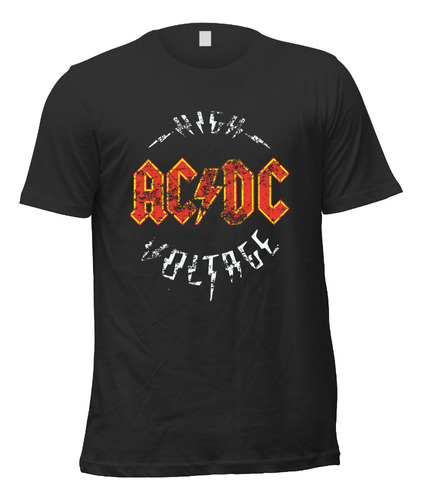 Playera Ac Dc High Voltage Bandas Rock Metal N03 A1