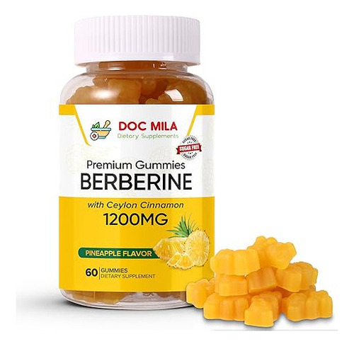 Doc Mila Berberine Con Gomitas De Canela De Ceilán 1200 Mg 